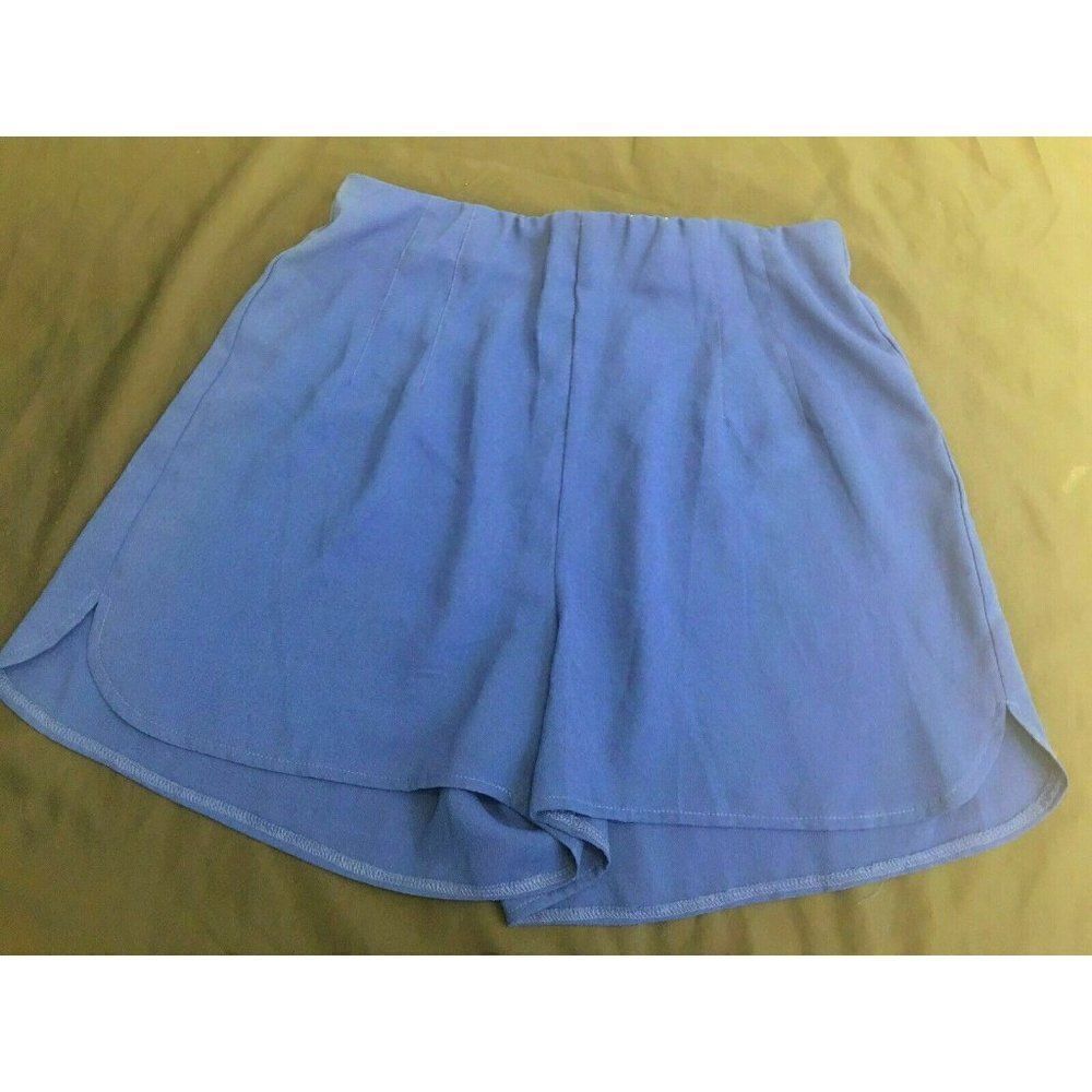 The Fifth Womens Solid Cobalt Blue High Waist Shorts Small